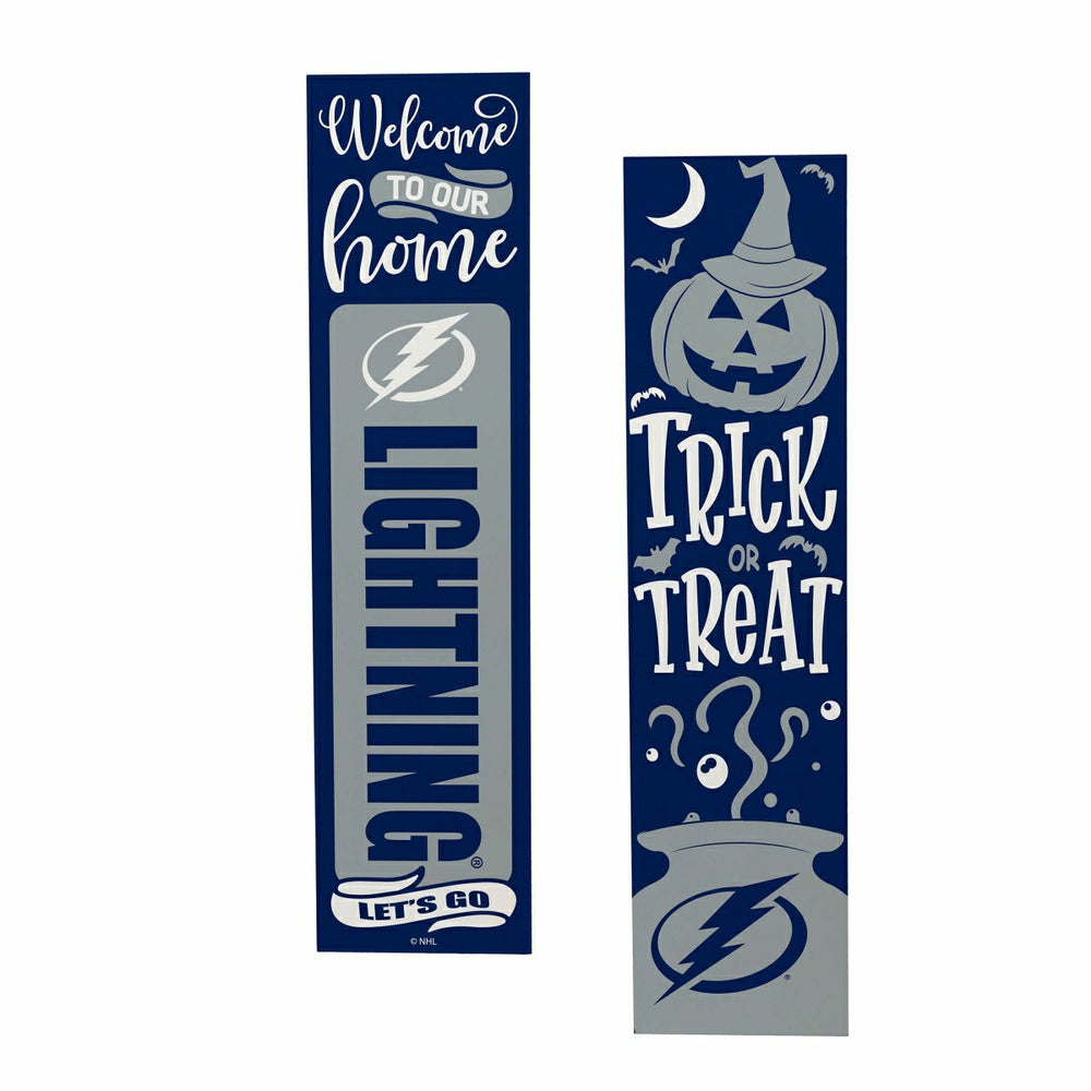 47" Double Sided Leaner, Tampa Bay Lightning, Halloween