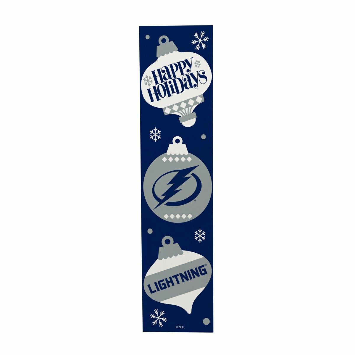 47" Double Sided Leaner, Tampa Bay Lightning, Christmas