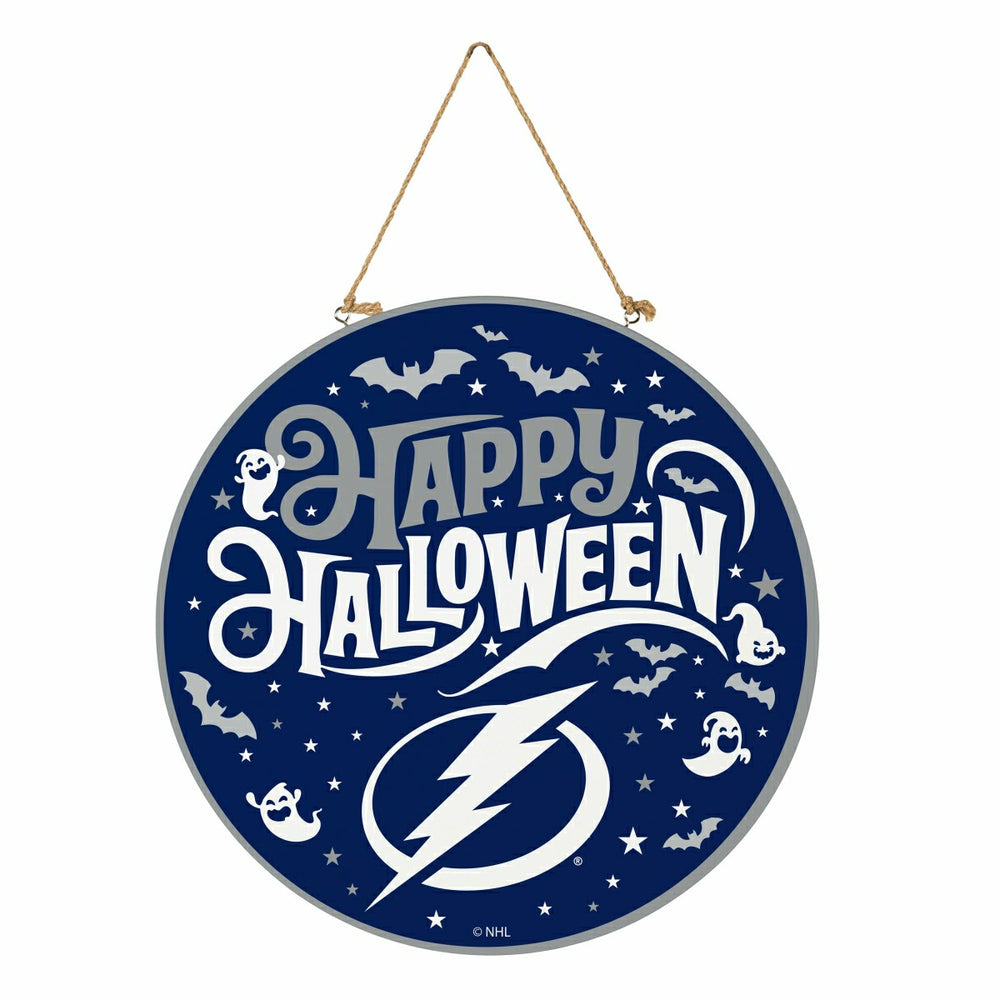 Tampa Bay Lightning Halloween Round Door Décor with Hanging Rope, 18x1