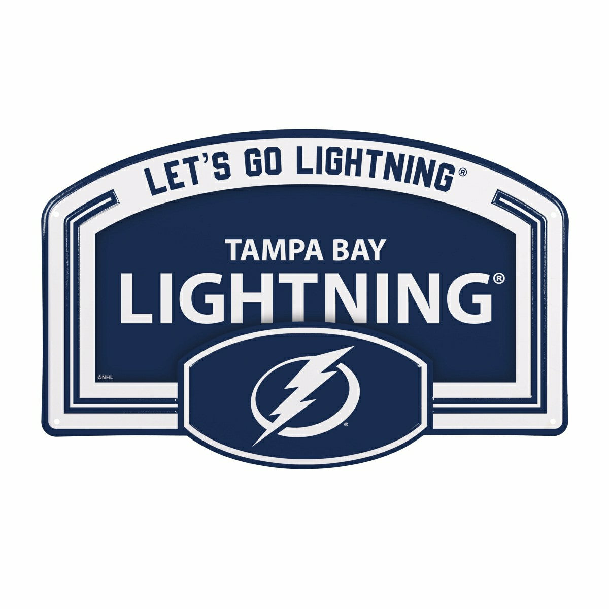 Tampa Bay Lightning USA Embossed Steel Wall Sign, 11" x 17"