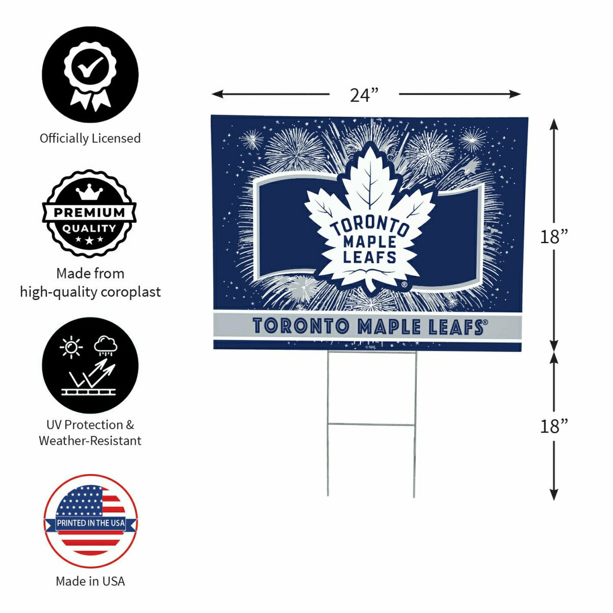 Toronto Maple Leafs Yard Sign, Patriotic