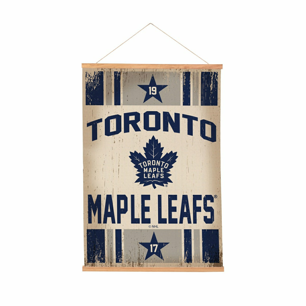 Toronto Maple Leafs, Canvas Wall Tapestry, Medium, 36x24