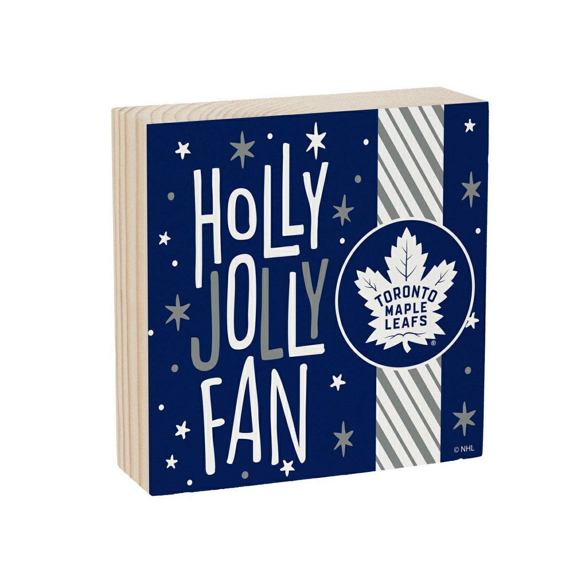 Toronto Maple Leafs Block, Holiday, 6x6
