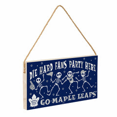 Toronto Maple Leafs Halloween Wood Wall Sign, 6x11