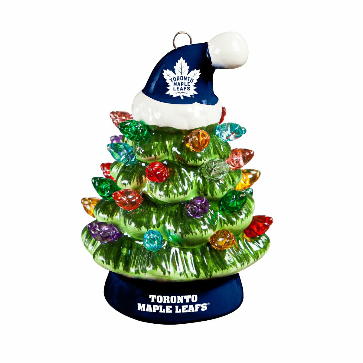 4" Mini LED Tabletop Christmas Tree, Set of 2, Toronto Maple Leafs