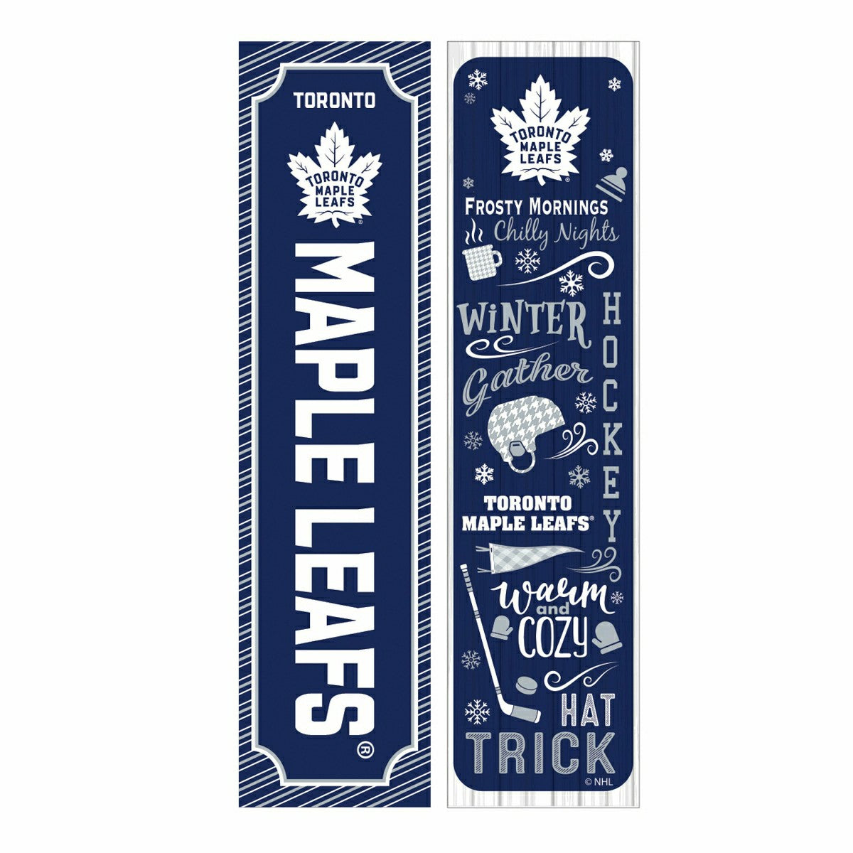 46" Double Sided Leaner, Toronto Maple Leafs, Winter Seasonal