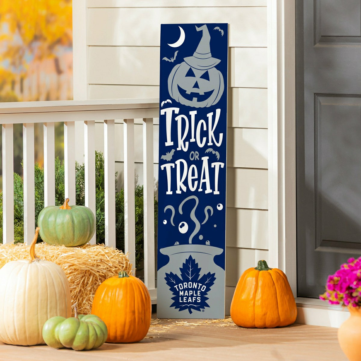 47" Double Sided Leaner, Toronto Maple Leafs, Halloween