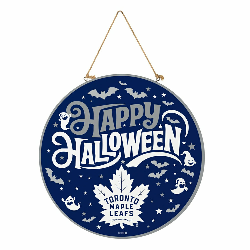 Toronto Maple Leafs Halloween Round Door Décor with Hanging Rope, 18x1