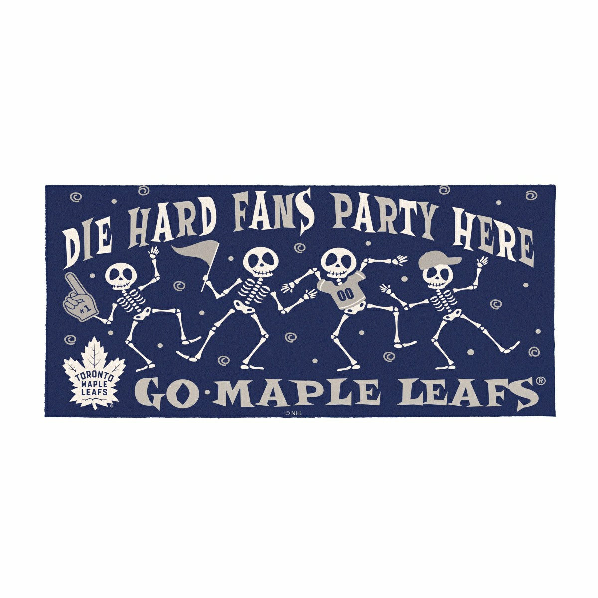 Toronto Maple Leafs Flocked Coir Halloween Sassafras Switch Mat, 22"x1