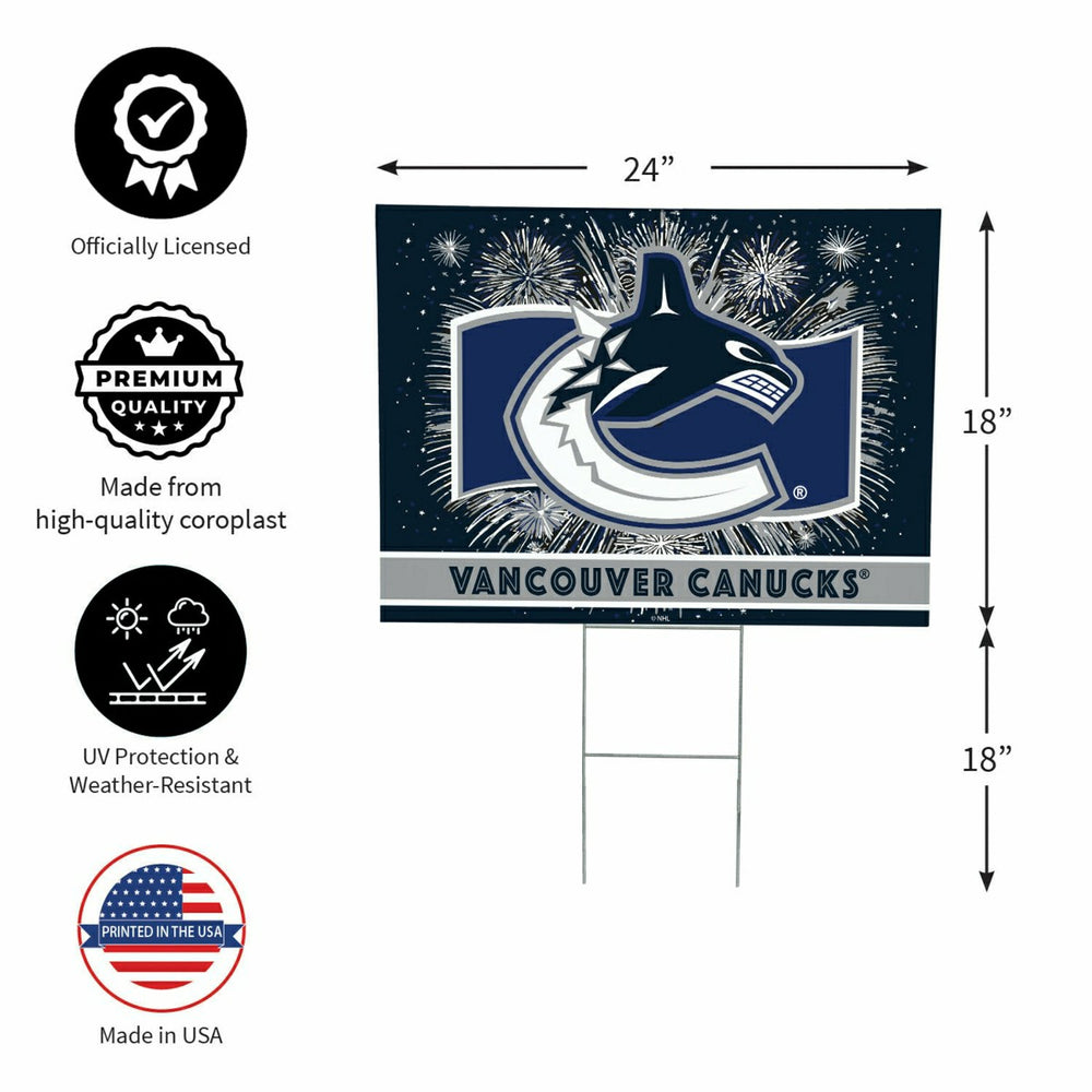 Vancouver Canucks Yard Sign, Patriotic