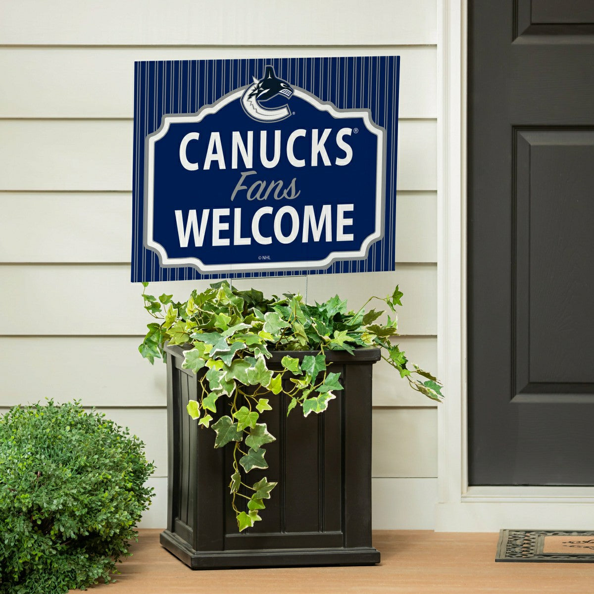 Vancouver Canucks Coroplast Yard Sign, "Fans Welcome"