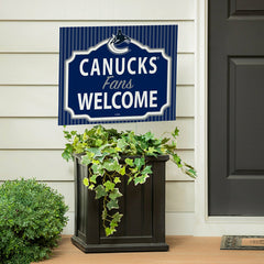 Vancouver Canucks Coroplast Yard Sign, "Fans Welcome"