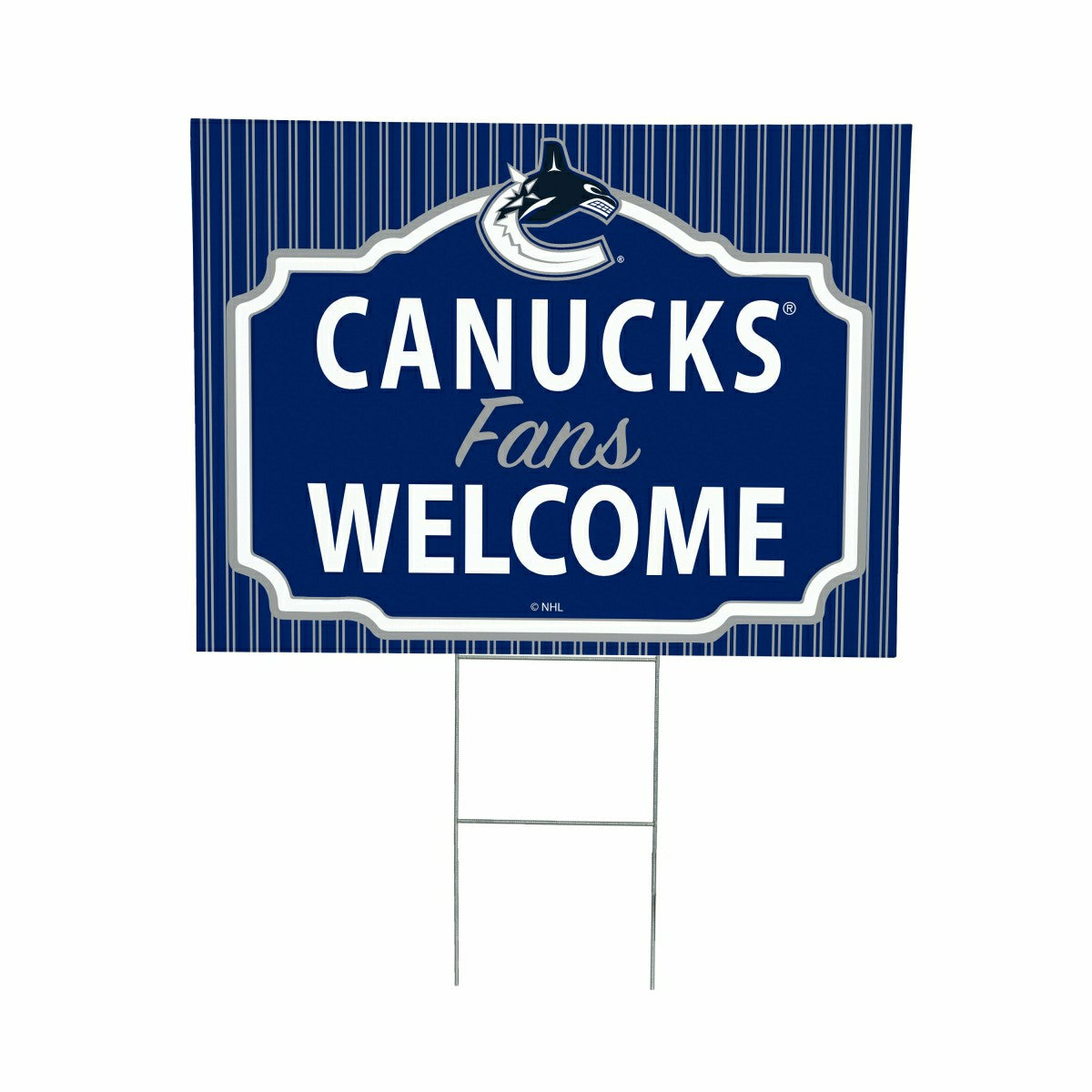 Vancouver Canucks Coroplast Yard Sign, "Fans Welcome"