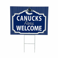 Vancouver Canucks Coroplast Yard Sign, "Fans Welcome"