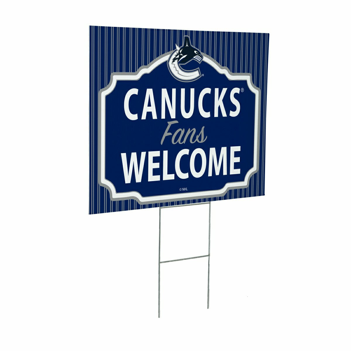 Vancouver Canucks Coroplast Yard Sign, "Fans Welcome"