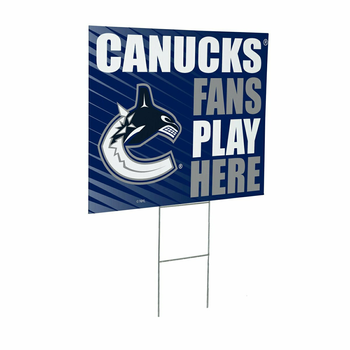 Vancouver Canucks Coroplast Yard Sign "Fans Play Here"