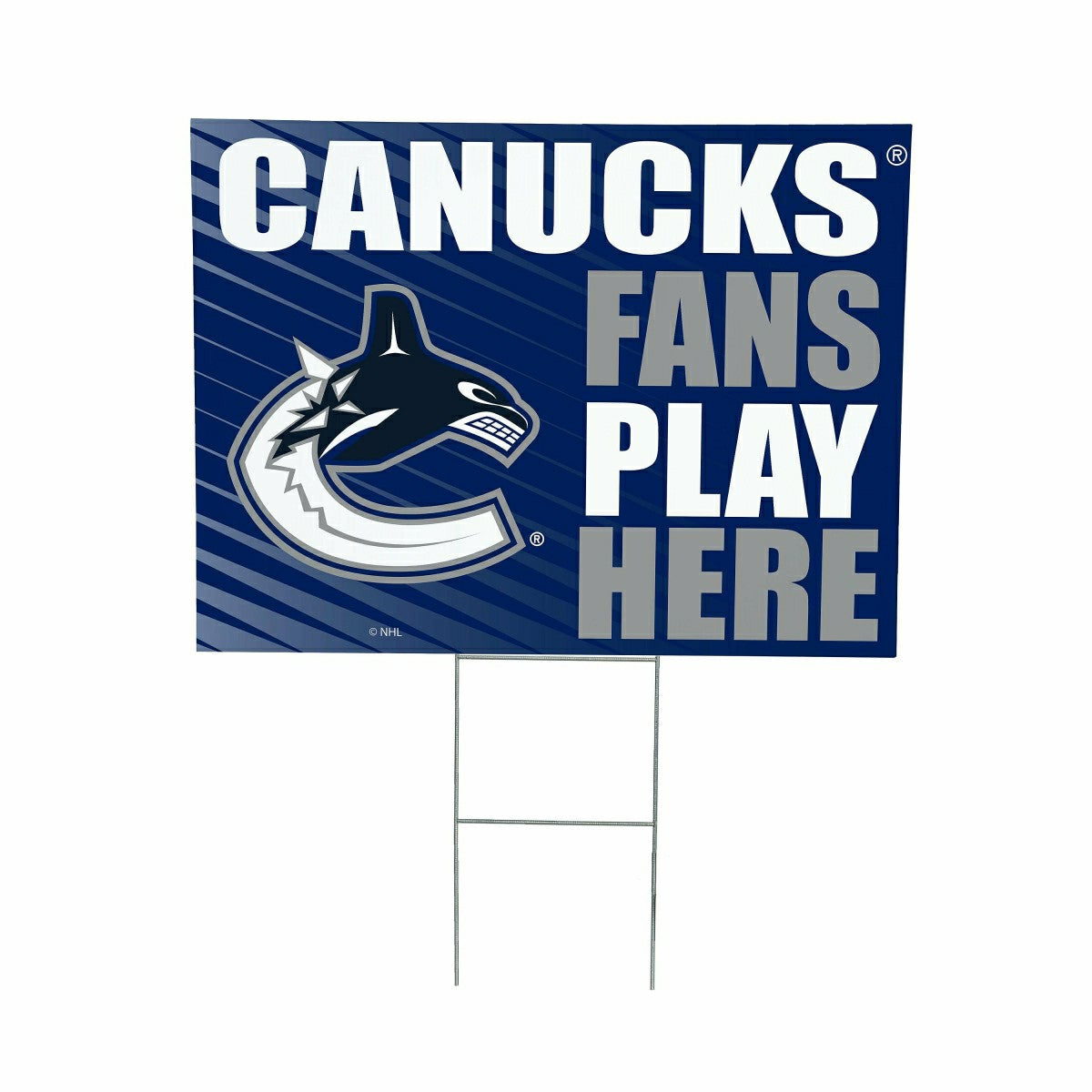 Vancouver Canucks Coroplast Yard Sign "Fans Play Here"