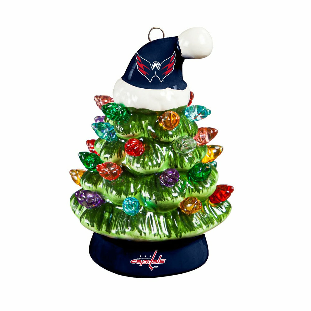 4" Mini LED Tabletop Christmas Tree, Set of 2, Washington Capitals