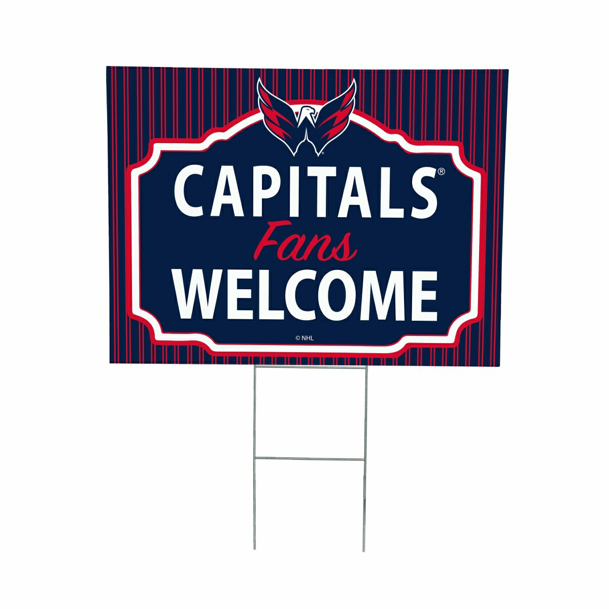 Washington Capitals Coroplast Yard Sign, "Fans Welcome"