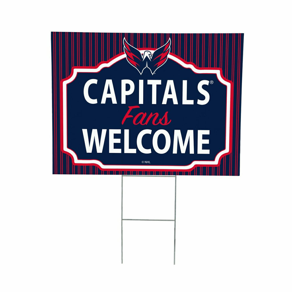 Washington Capitals Coroplast Yard Sign, "Fans Welcome"