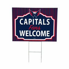Washington Capitals Coroplast Yard Sign, "Fans Welcome"