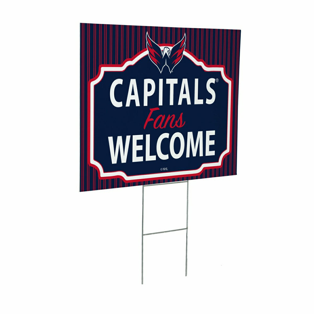 Washington Capitals Coroplast Yard Sign, "Fans Welcome"
