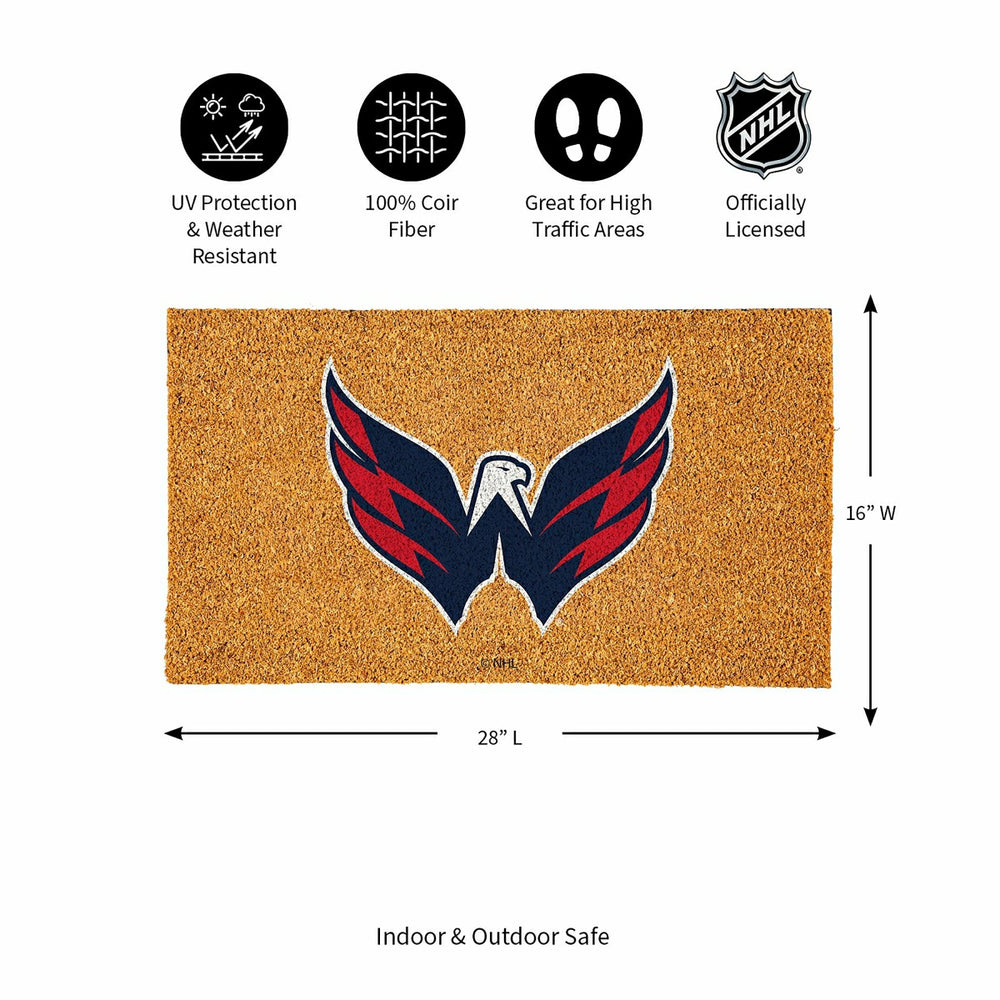 Coir Mat, 16"x28", Washington Capitals