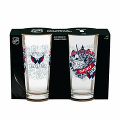 Washington Capitals 16oz Glass pint, Set of 2