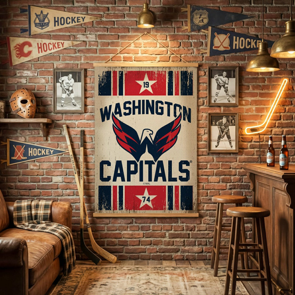 Washington Capitals, Canvas Wall Tapestry, Large, 54x36