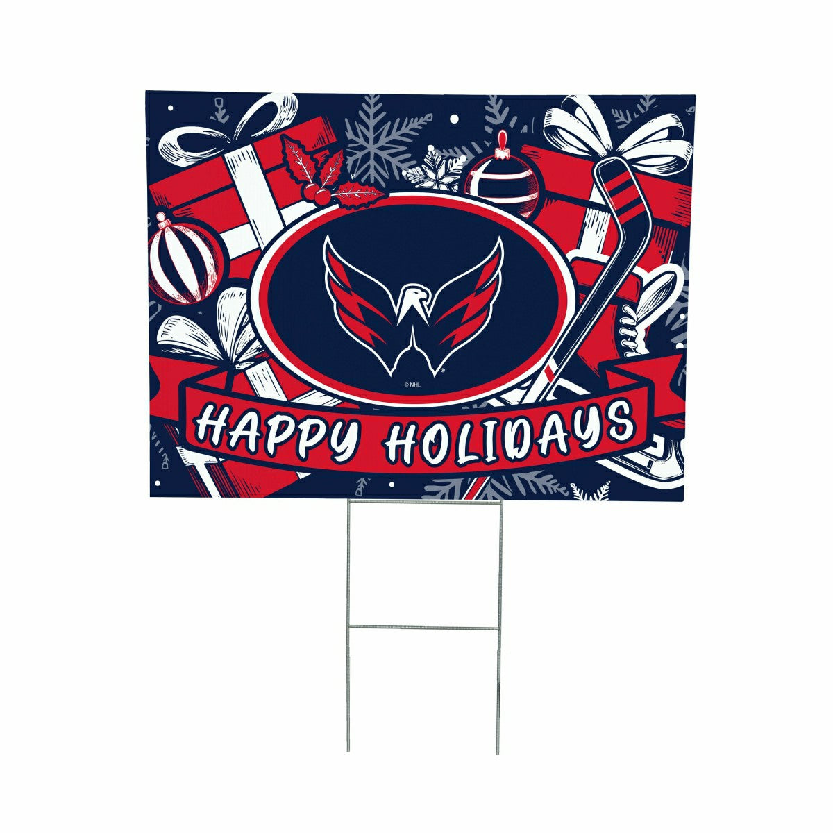 Washington Capitals Yard Sign, Holiday