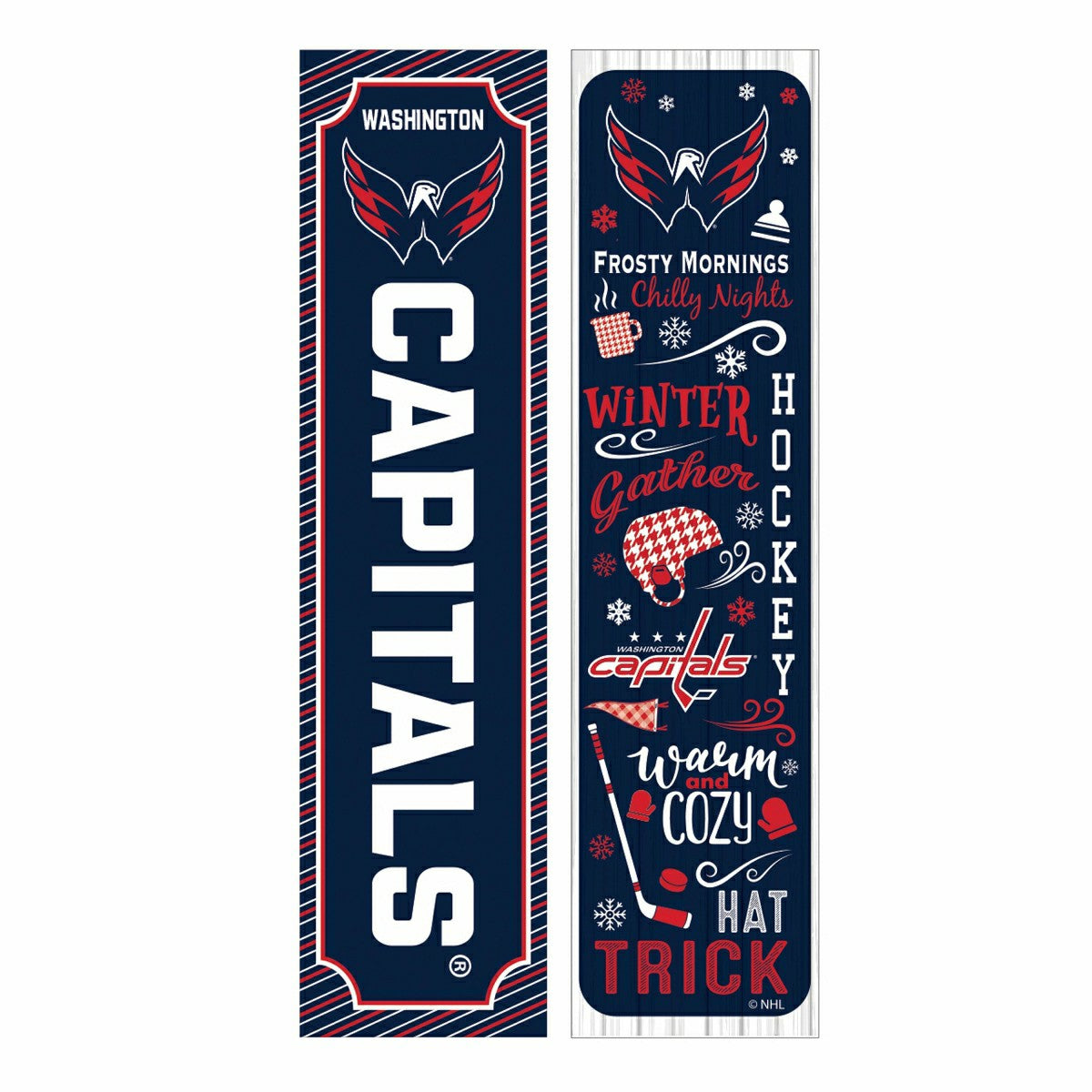 46" Double Sided Leaner, Washington Capitals, Winter Seasonal