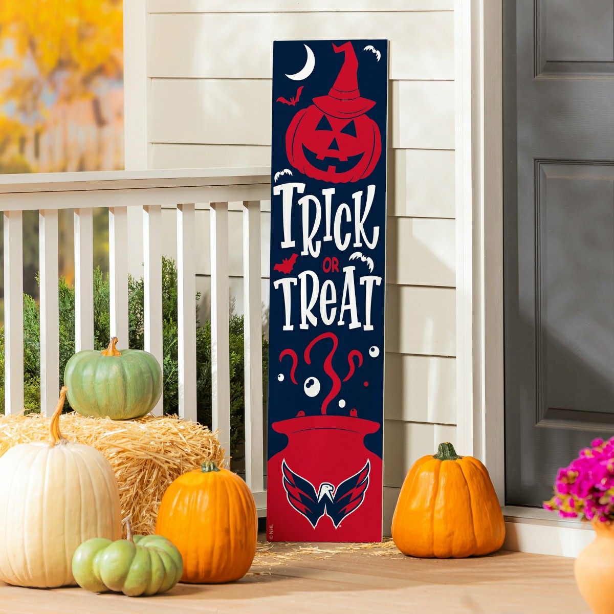 47" Double Sided Leaner, Washington Capitals, Halloween