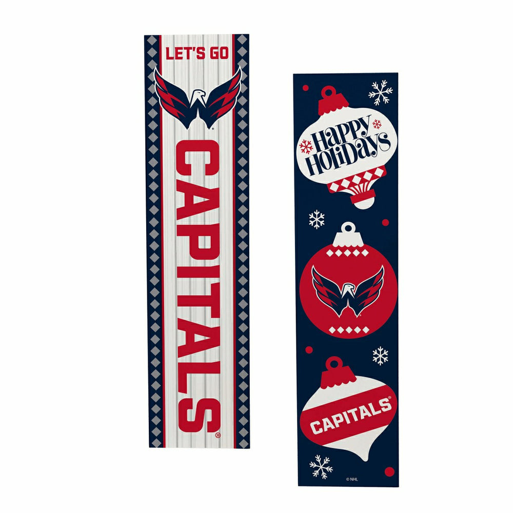 47" Double Sided Leaner, Washington Capitals, Christmas