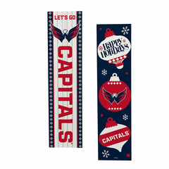47" Double Sided Leaner, Washington Capitals, Christmas