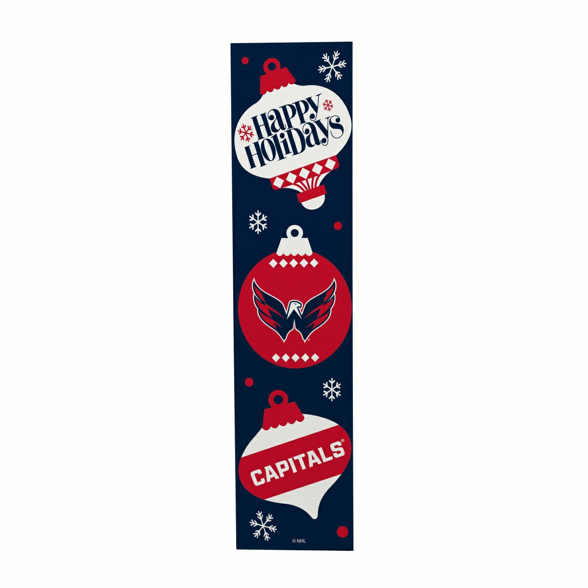 47" Double Sided Leaner, Washington Capitals, Christmas