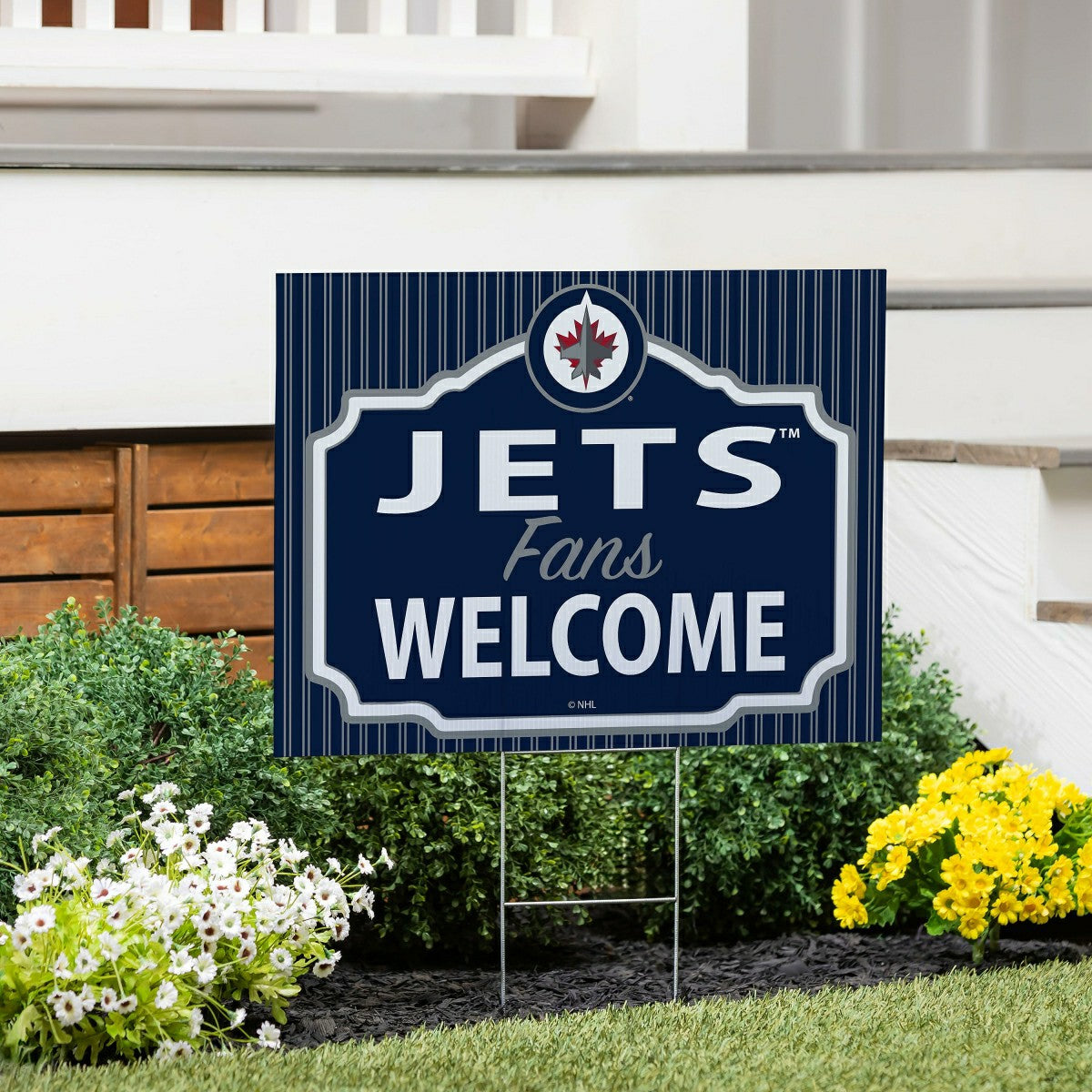 Winnipeg Jets Coroplast Yard Sign, "Fans Welcome"