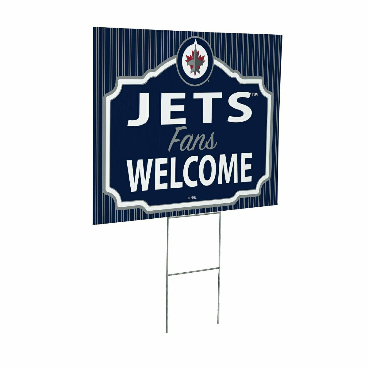 Winnipeg Jets Coroplast Yard Sign, "Fans Welcome"