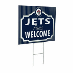 Winnipeg Jets Coroplast Yard Sign, "Fans Welcome"