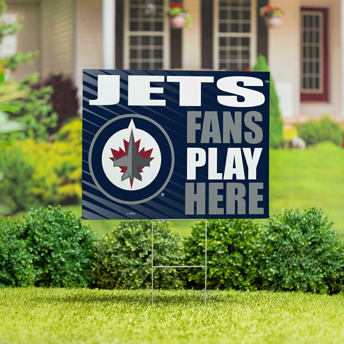 Winnipeg Jets Coroplast Yard Sign "Fans Play Here"
