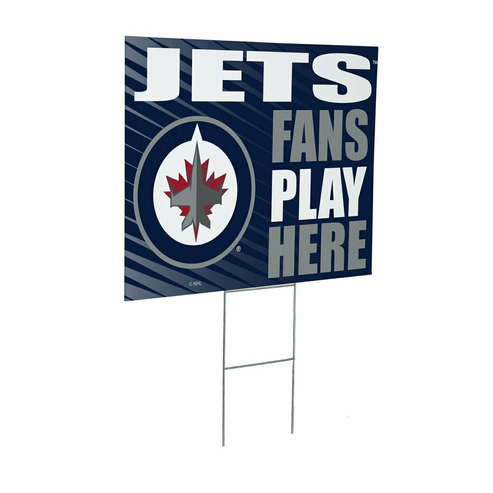 Winnipeg Jets Coroplast Yard Sign "Fans Play Here"