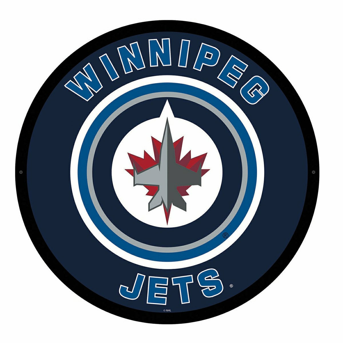 LED Wall Decor, Round, Winnipeg Jets