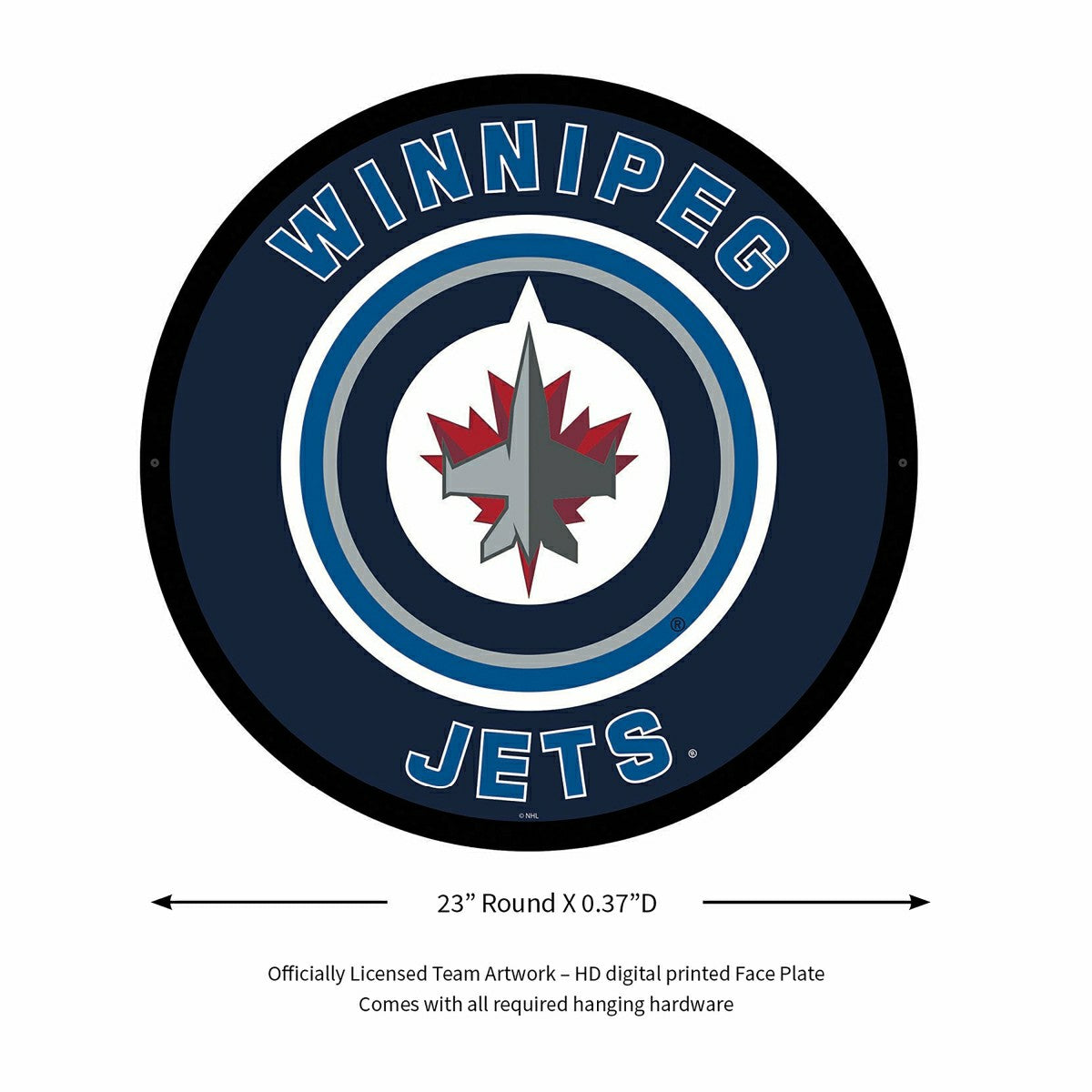 LED Wall Decor, Round, Winnipeg Jets