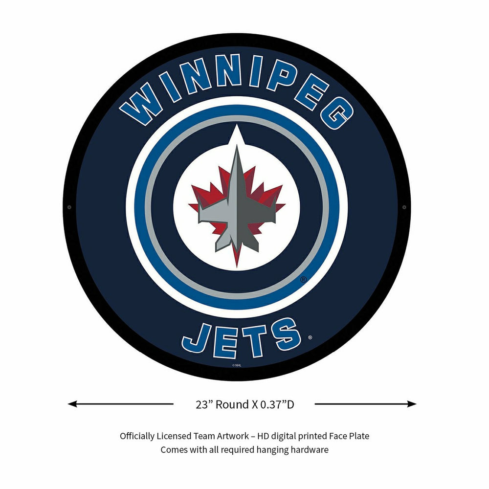 LED Wall Decor, Round, Winnipeg Jets