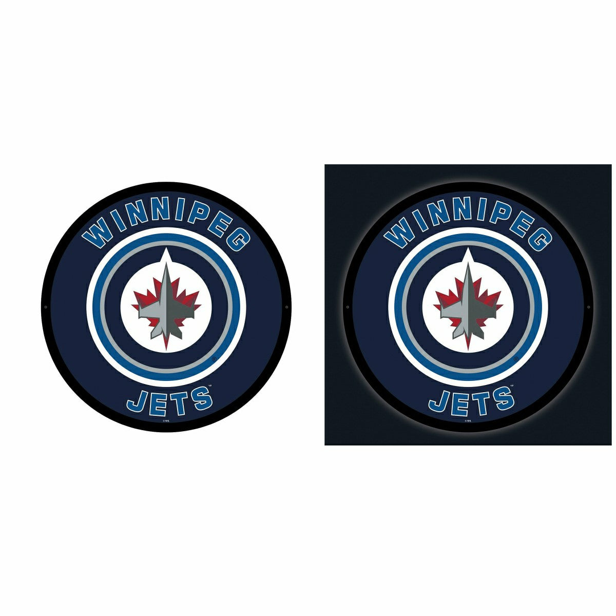 LED Wall Decor, Round, Winnipeg Jets