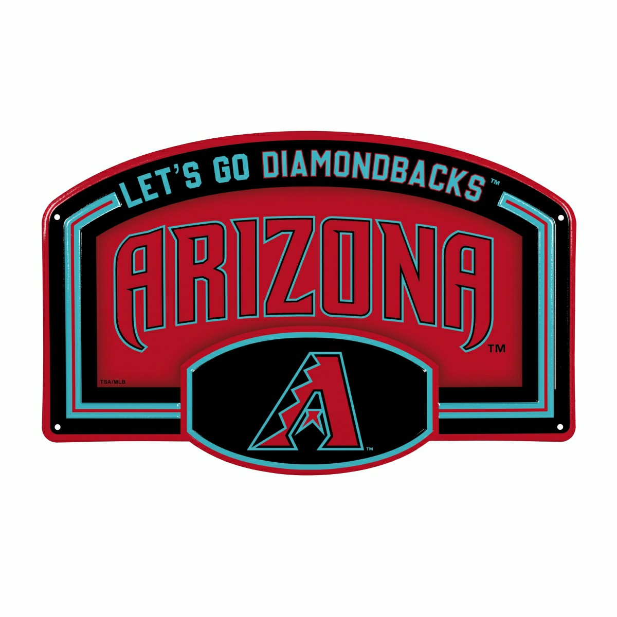 Arizona Diamondbacks USA Embossed Steel Wall Sign, 11" x 17"