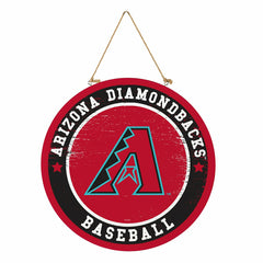 Arizona Diamondbacks Round Door Décor with Hanging Rope, 18x18
