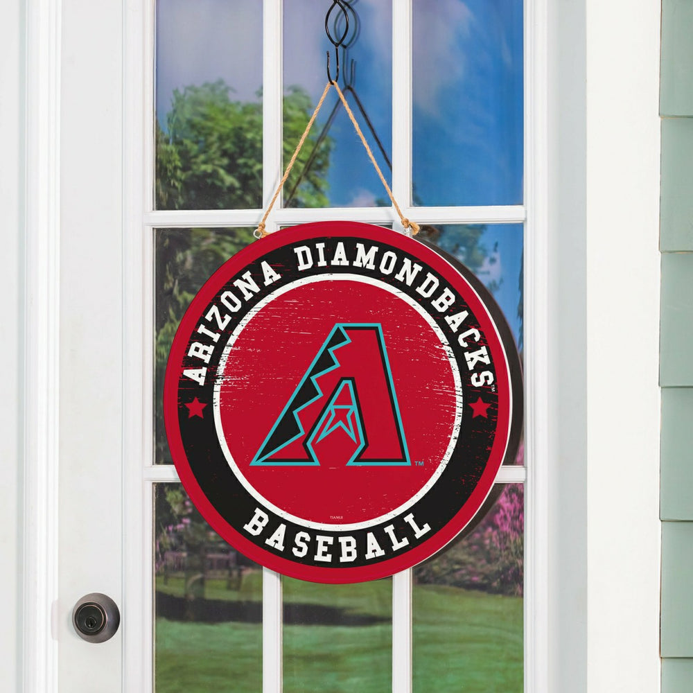 Arizona Diamondbacks Round Door Décor with Hanging Rope, 18x18
