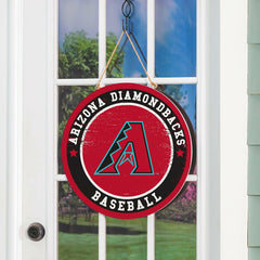 Arizona Diamondbacks Round Door Décor with Hanging Rope, 18x18