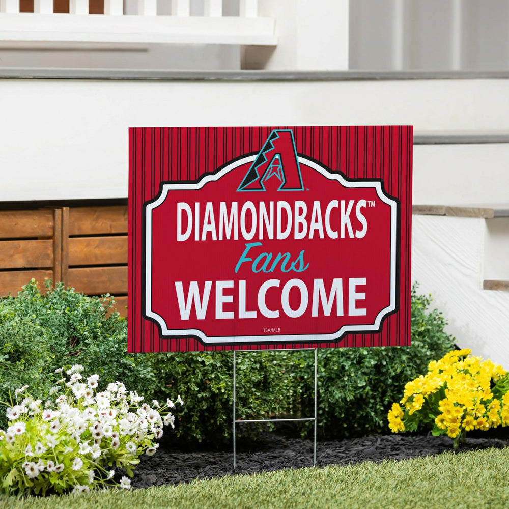 Arizona Diamondbacks Coroplast Yard Sign, "Fans Welcome"