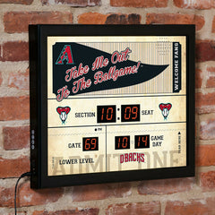 Scoreboard Wall Clock, Arizona Diamondbacks